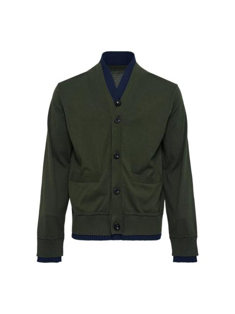 sacai Cotton Cashmere Knit Cardigan
