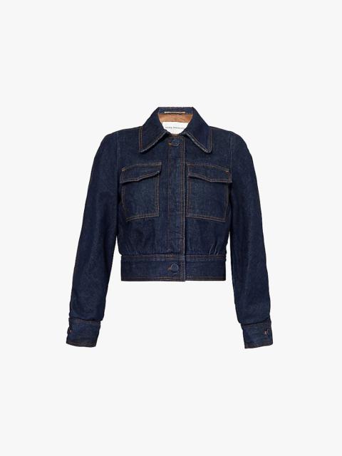 Vistam cropped denim jacket