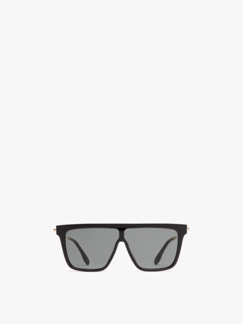 Victoria Beckham Rectangular Shield Sunglasses In Black
