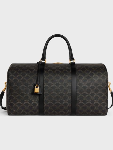 CELINE Large Travel Bag  in Triomphe Canvas and calfskin