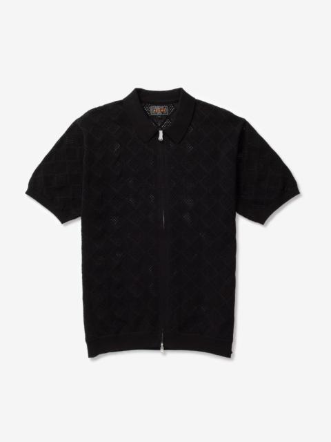 Zip Knit Polo Mesh