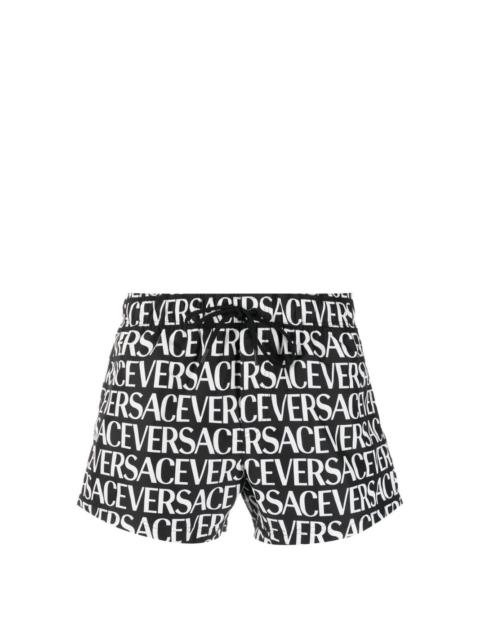 VERSACE logo-print swim shorts