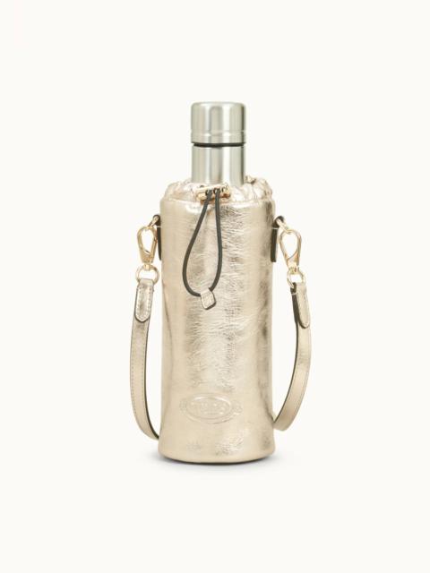 Tod's WATER BOTTLE WITH STRAP - GOLD