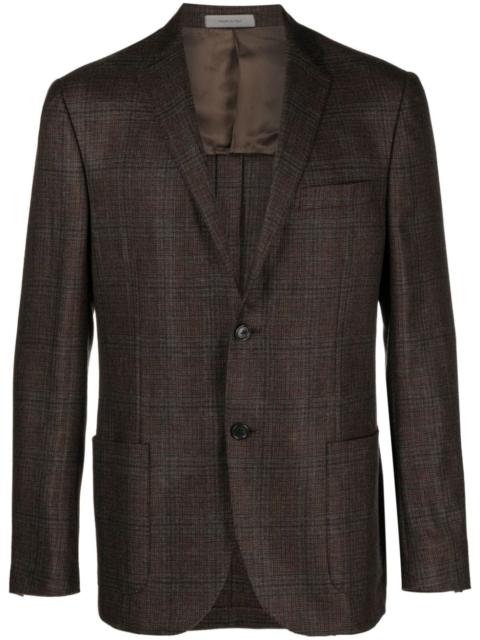 CORNELIANI check-pattern cashmere blazer