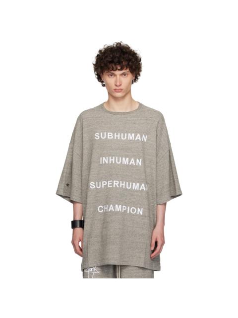 Rick Owens Gray Champion Edition Tommy T-shirt