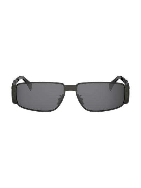 CELINE Men's Metal Triomphe 59MM Rectangular Sunglasses - Shiny Ruthenium And Smoke