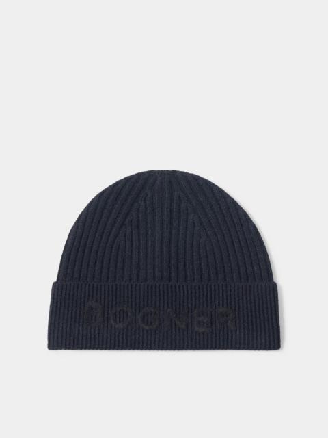 BOGNER Rio knitted cashmere hat in Navy