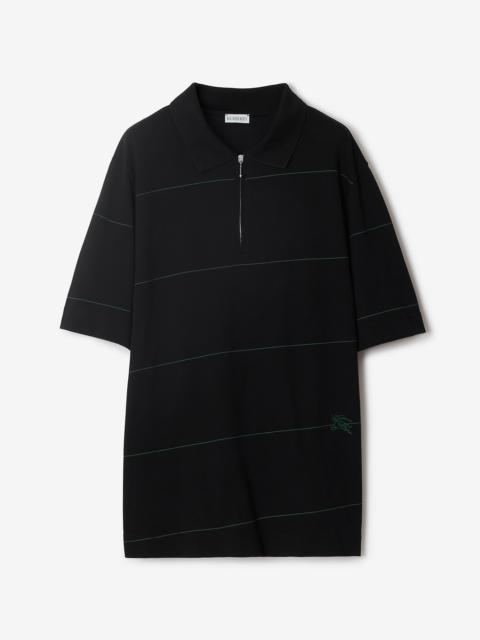 Burberry Striped Cotton Polo Shirt