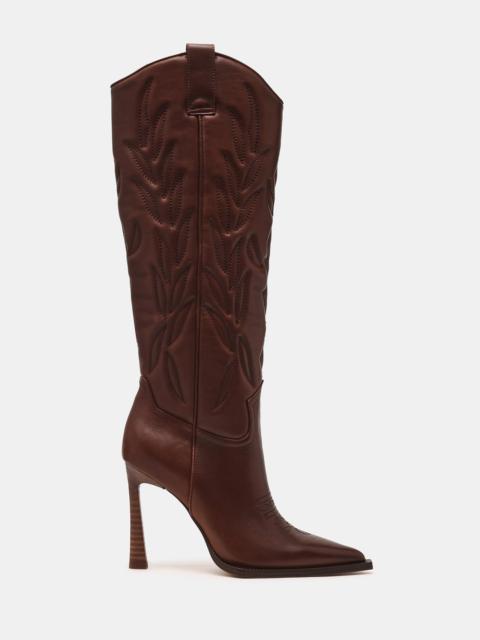 STEVE MADDEN KINZEE BROWN LEATHER