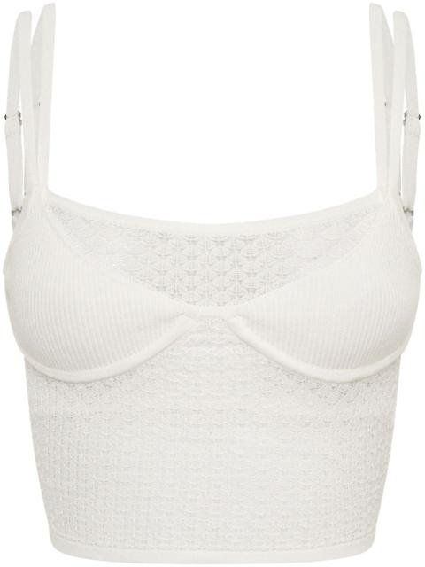 Dion Lee Serpent lace-panelled bralette top