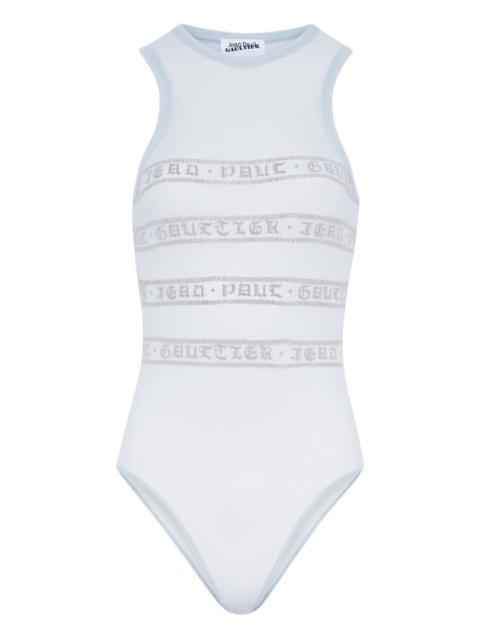 Jean Paul Gaultier mesh flocked bodysuit