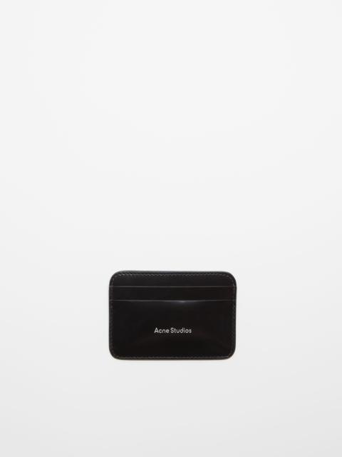 Leather card holder - Black