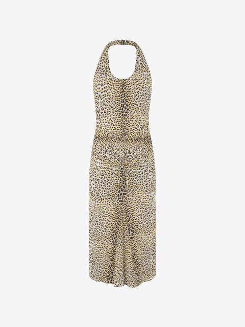 Roberto Cavalli Pop Jaguar Print Midi Dress