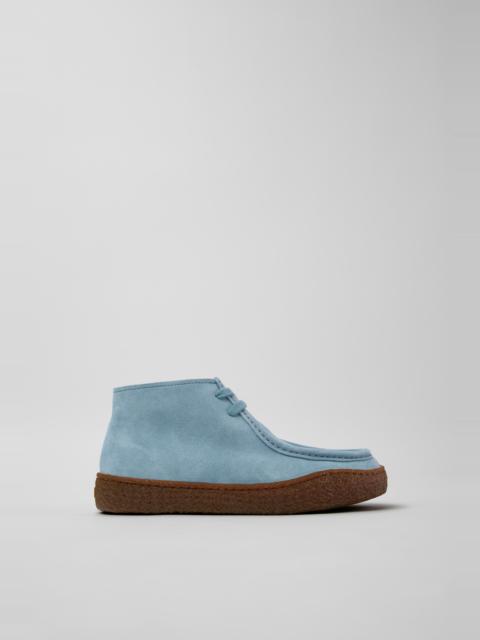 CAMPER Peu Terreno Blue Suede Ankle Boots for Women.