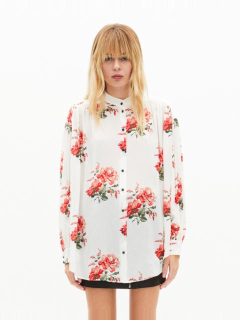 The Kooples WHITE FLORAL PRINT SHIRT
