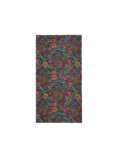 Faliero Sarti floral-embroidered fringed scarf