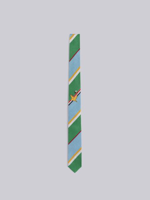 Thom Browne BIRDS AND BEES TIE JACQUARD STRIPE CLASSIC TIE
