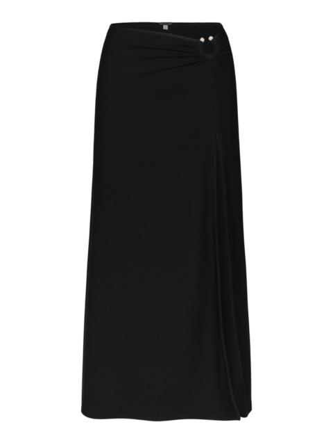 Nuevo Destino Side-Slit Midi Skirt black
