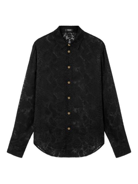 VERSACE snakeskin-pattern shirt