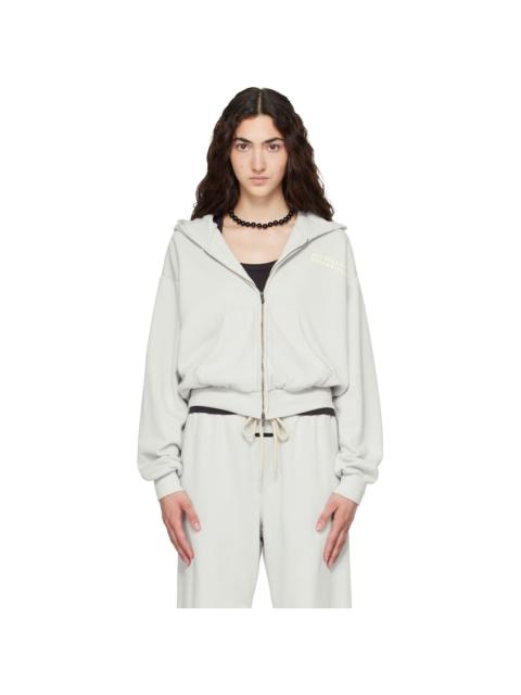 ESSENTIALS Gray Full Zip Hoodie