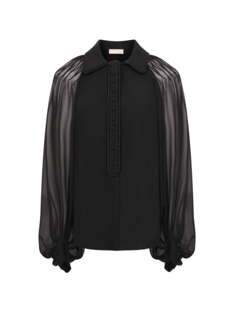 ELIE SAAB cord embellished silk shirt