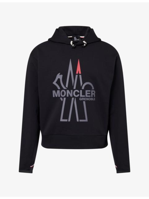 Moncler Grenoble Logo-Print Long-Sleeve Woven Hoody