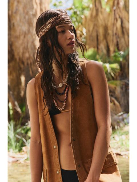 FREE PEOPLE Pleated Printed Skinny Bandana