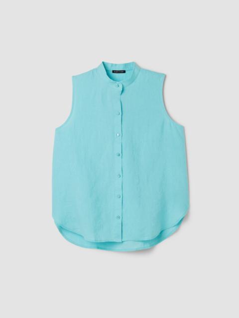EILEEN FISHER Organic Handkerchief Linen Sleeveless Shirt