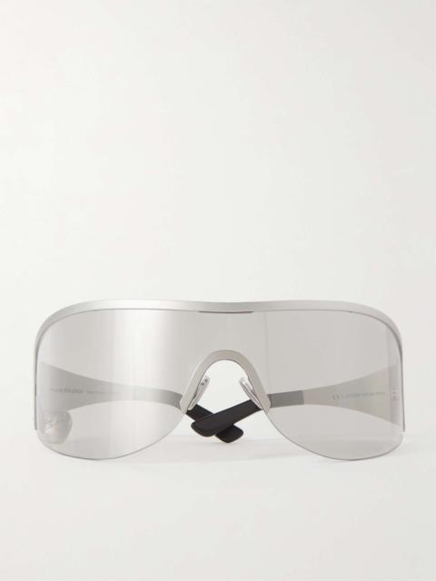 Acne Studios Auggi D-Frame Stainless Steel Wrap-Around Sunglasses