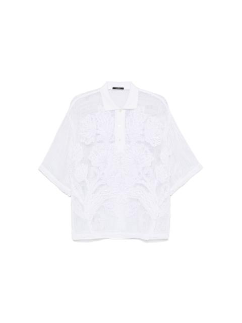 TAAKK embroidered mesh polo shirt