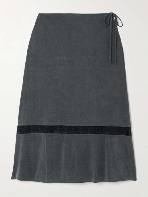 Our Legacy Ballon lace-trimmed TENCEL™ Lyocell midi skirt