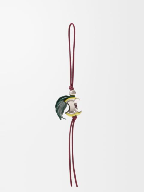 Loewe Apple charm in brass and calfskin