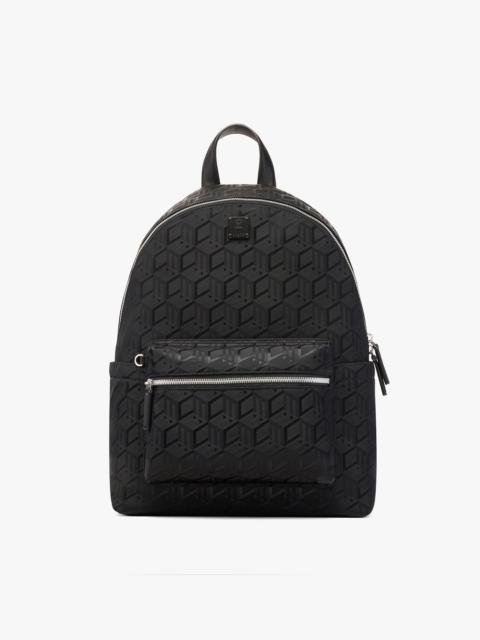 Mcm Brandenburg Backpack in Cubic Jacquard Nylon Black Eco Nylon