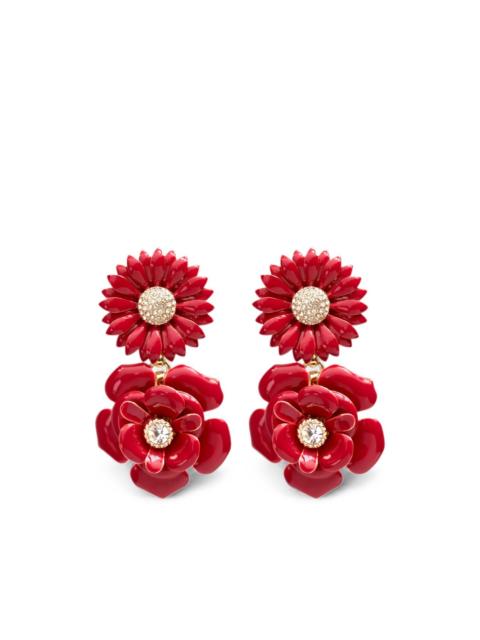 CAROLINA HERRERA flower-drop earrings