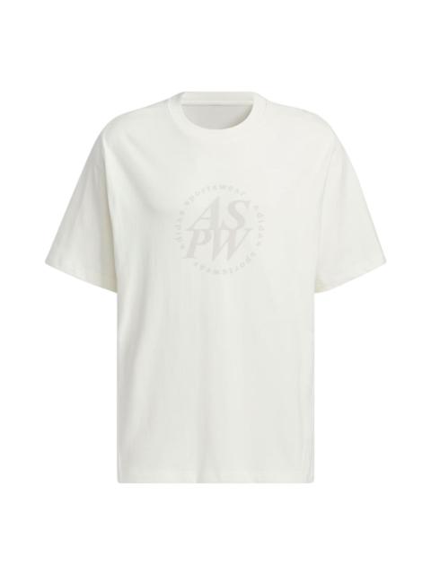 adidas Letter Printed T-Shirt Asia Sizing 'White' JI6257