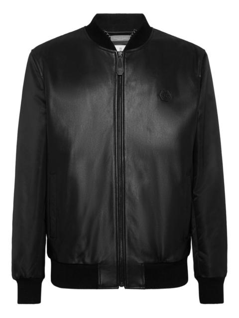 PHILIPP PLEIN logo-print bomber jacket