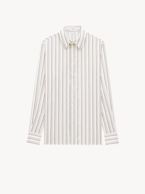 SAINT LAURENT SHIRT IN STRIPED SILK