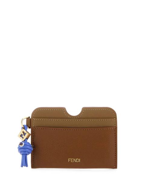 FENDI FF DIAMONDS LEATHER CARD CASE