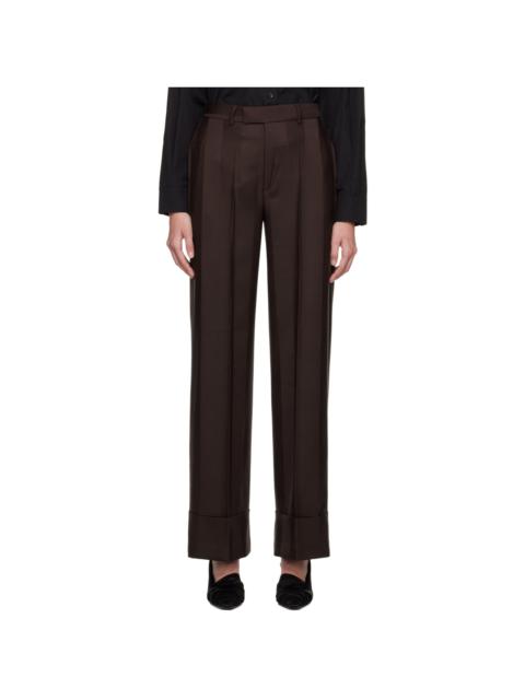 Brown Striped Trousers