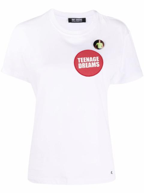 Raf Simons Teenage Dreams-patch cotton T-shirt