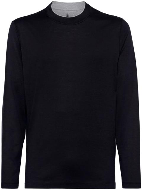 Brunello Cucinelli Contrasting-trim Jersey T-shirt