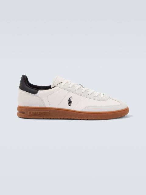 Polo Ralph Lauren Suede-trimmed leather sneakers