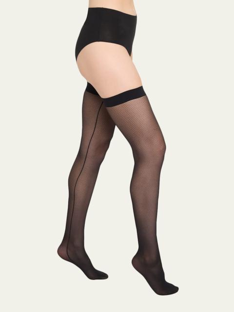 Wolford Backseam Illusion Net Stay-Ups