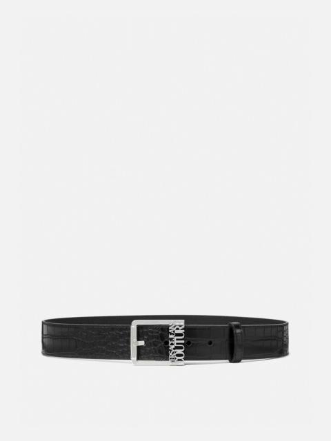 VERSACE JEANS COUTURE Croc-Effect Logo Belt