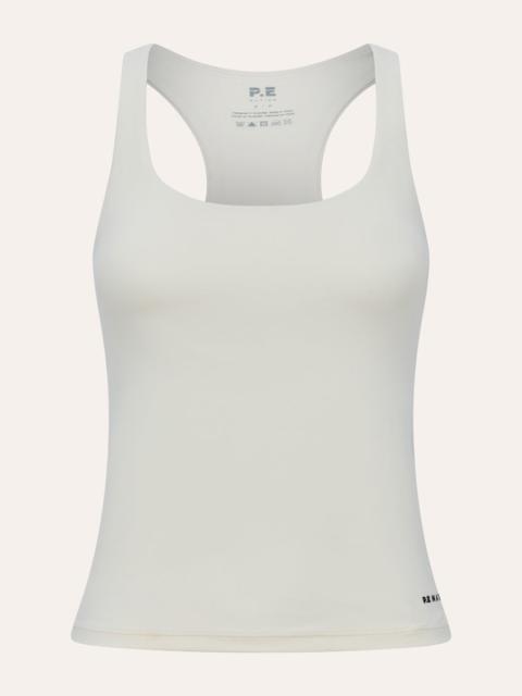 P.E NATION SIGNATURE SCOOP TANK IN WHISPER WHITE