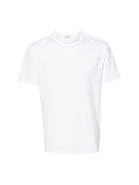 floral-appliquÃ© cotton T-shirt