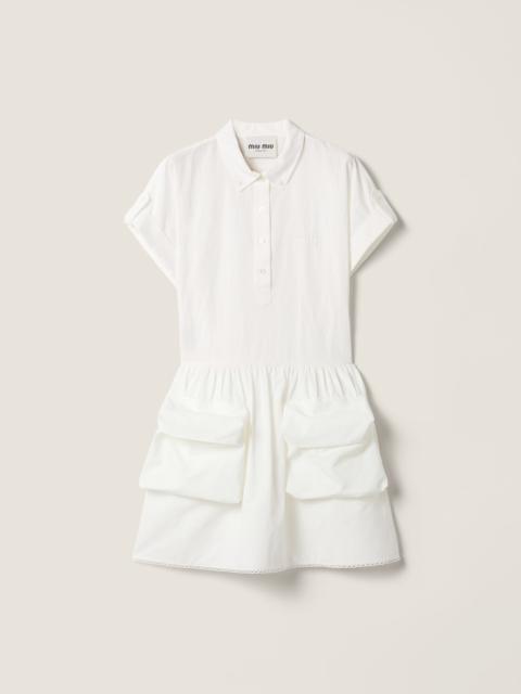 Miu Miu Slubbed poplin dress