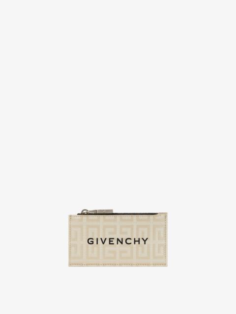 Givenchy ZIPPED CARD HOLDER IN 4G COATED CANVAS AND LEATHER