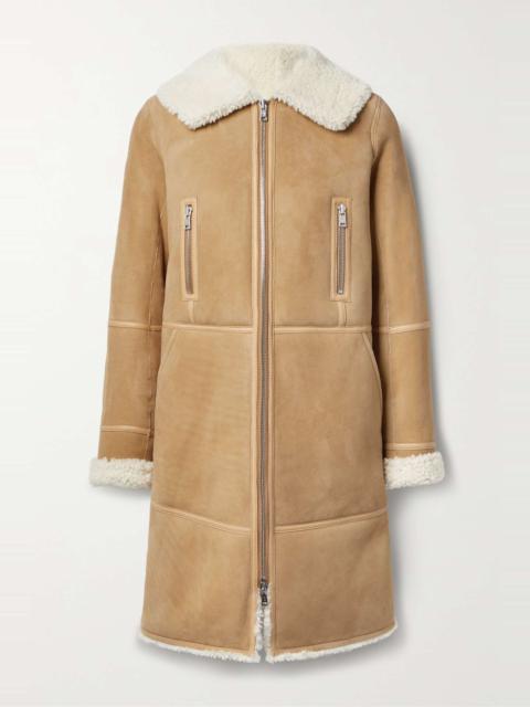 Yves Salomon Leather-trimmed shearling coat