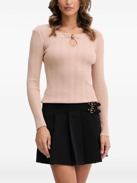 GUESS USA keyhole ribbed top